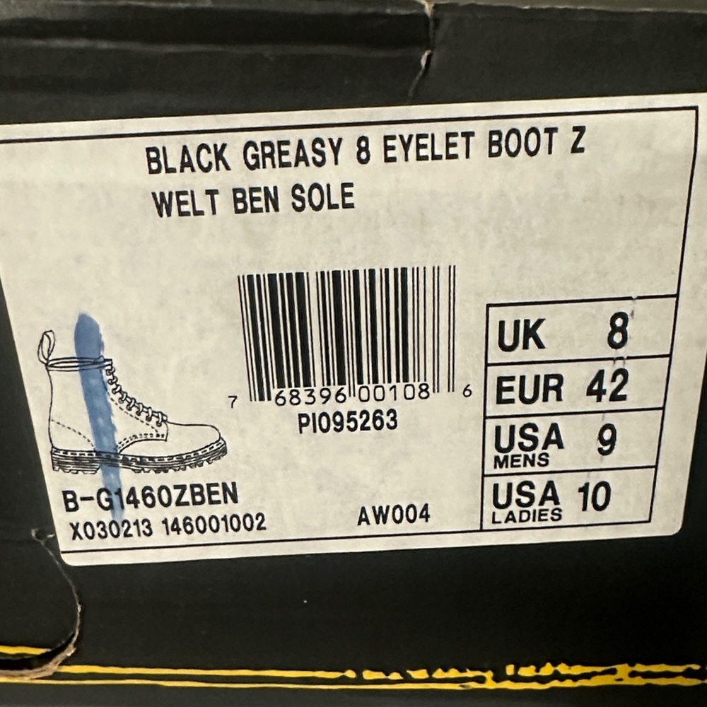 Dr. Martens Black Leather Boots 1460 - Picture 2 of 14